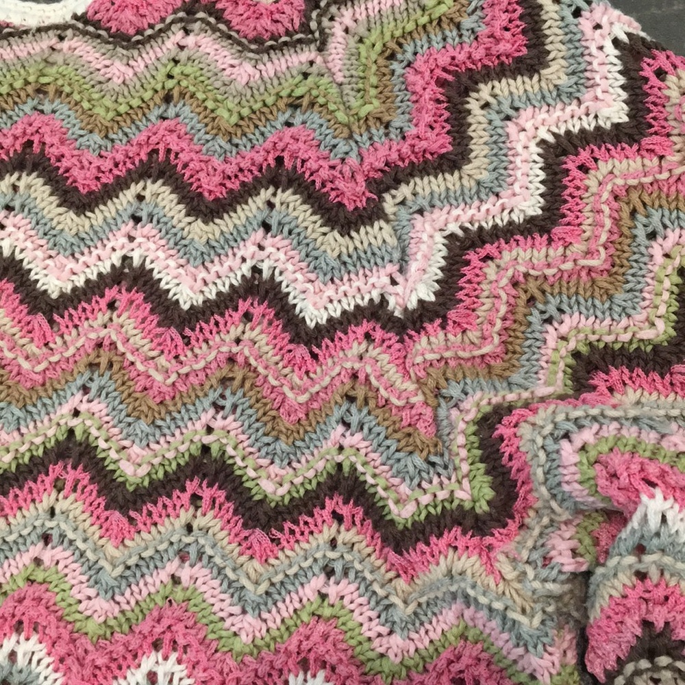 Sigrid Olsen Flame Stitch Crochet Sweater - Picture 7 of 8